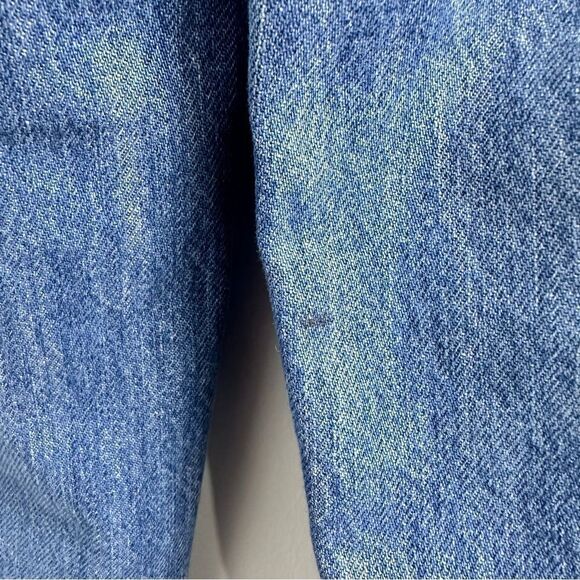 Levi’s Blue High Waisted Straight Distressed Jeans Sz 25 - Picture 15 of 16
